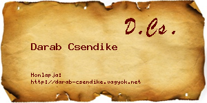 Darab Csendike névjegykártya